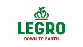 Het logo van het logistieke bedrijf Legro